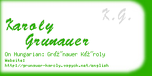 karoly grunauer business card